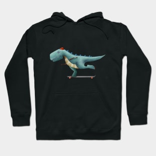 Dinosaur on a skateboard Hoodie